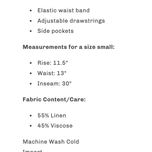 WEEKEND LA Arlo Linen Pants Womens Large Cream White Lounge Pockets Neutral Cozy - Picture 15 of 15